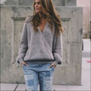 Free People Karina Slouchy Faux Wrap Sweater